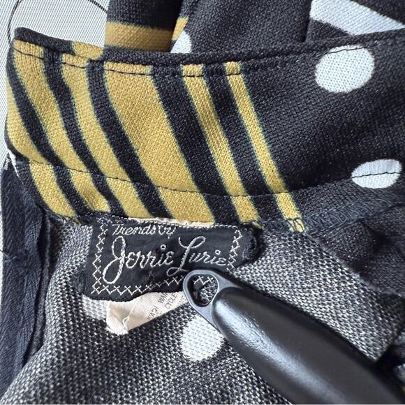 Vintage Union Made Dress Trends By Jerrie Lurie Size 12 Polka Dot Striped GoGo - Picture 4 of 4